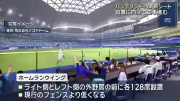 中日ドラゴンズ本拠地に「新シート」でホームラン増える？工事は順調