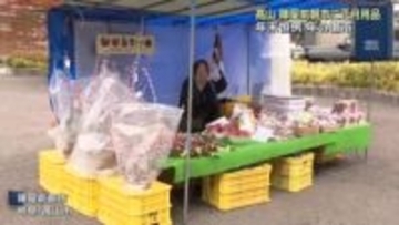 岐阜・高山市の陣屋前朝市で年末恒例の「年の瀬市」 しめ縄飾りや花もちなどの正月用品並ぶ