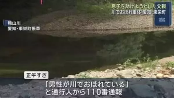 川で溺れた息子を助けようと…40代くらいの父親が溺れ意識不明の重体
