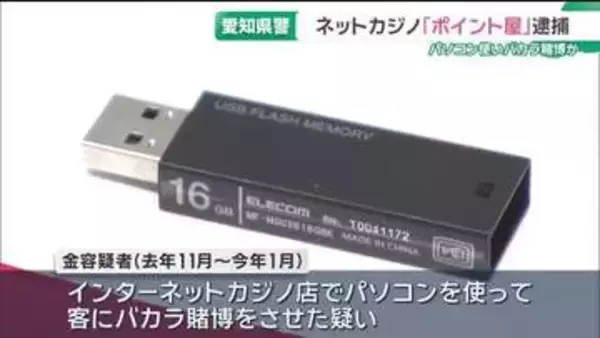 ネットカジノ賭博に使う「ポイント屋」か　愛知県警が59歳男を逮捕　売上金が暴力団に流れた可能性も