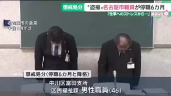 名古屋市の職員が少女のスカート盗撮未遂、停職6カ月と降格処分 「仕事のストレスから衝動的に…」