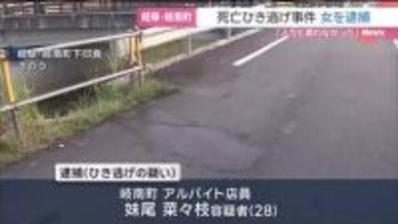 岐阜県岐南町で男性をひき逃げし死亡させた疑いで28歳の女逮捕　「事故はしましたが人だと思わなかった」