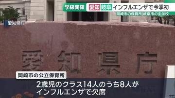 愛知と岐阜で今シーズン初の学級閉鎖　インフルエンザでの欠席が相次ぐ