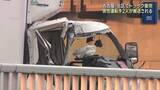 「トラックが中央分離帯を越えて別のトラックと衝突　運転の男性2人搬送　名古屋・北区」の画像1