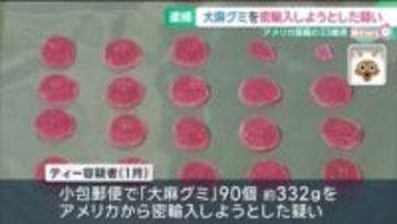 「大麻グミ」を密輸入しようとした疑い　アメリカ国籍の男を逮捕　税関職員が発見