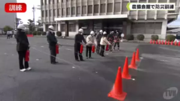 奈良県農協会館で防災訓練