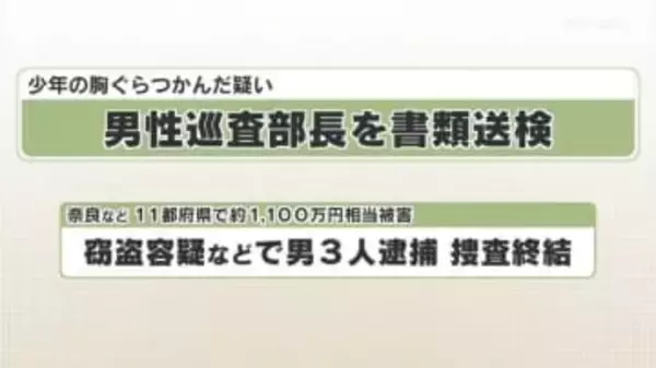 少年の胸ぐらつかんだ疑い　男性巡査部長を書類送検