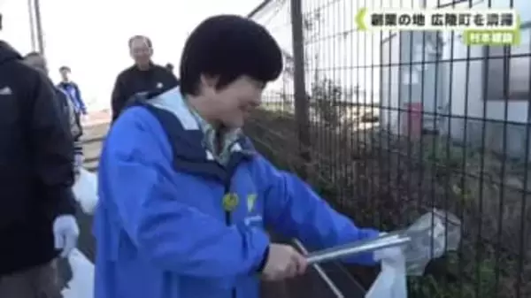 村本建設　創業の地、広陵町を清掃