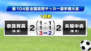 全国高校サッカー選手権大会　奈良育英が４大会ぶり初戦突破