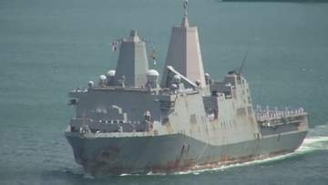 中東派遣の米海軍「ニューオーリンズ」佐世保に帰還　トリポリ揚陸即応群 約半年間の任務終了