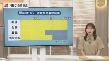 6月20日は昼前から夕方にかけて急な激しい雨に注意【長崎】