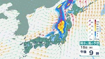 【大雨情報】台風9号は日本海で温帯低気圧へ　北日本は「警報級大雨」おそれ　東・西日本も落雷や竜巻などの突風警戒【雨風シミュレーション】