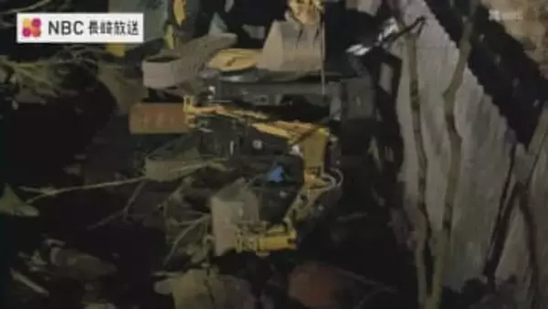 ショベルカーを運転していた男性作業員（22）が死亡　約3メートル下の川に転落【長崎】