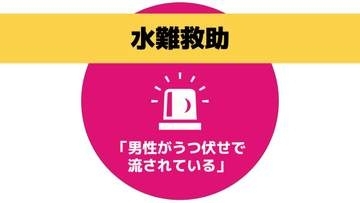 【速報】「男性がうつぶせで流されている」との通報　消防が出動中
