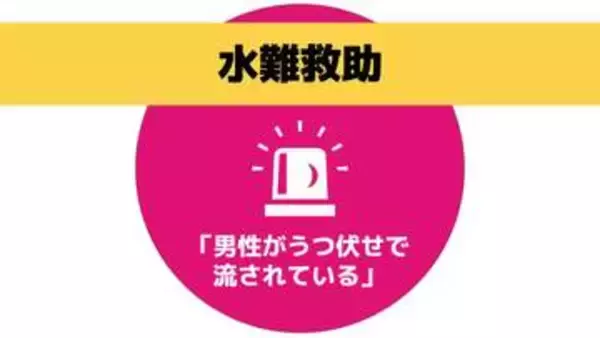 【速報・更新】「男性がうつぶせで流されている」との通報　消防が成人男性を救助し病院へ搬送