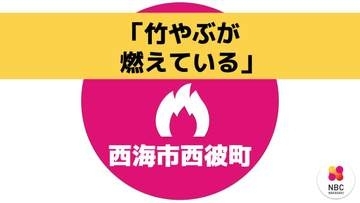 【速報】「竹やぶが燃えています。炎が見え煙も結構上がっています」通報で消火活動　長崎・西海市　12日午後0時20分