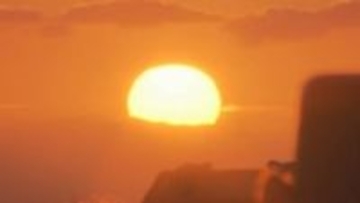 初日の出 長崎市内一望の稲佐山の山頂から