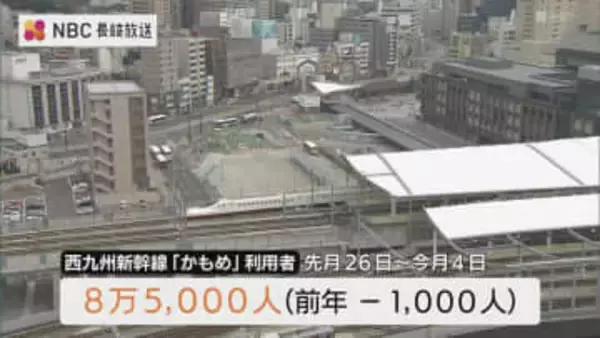 年末年始の西九州新幹線の利用客数は前年比でやや減少