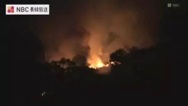 水源なく消火活動難航　山の中で小屋など複数燃える火事　けが人なし【長崎・佐世保】