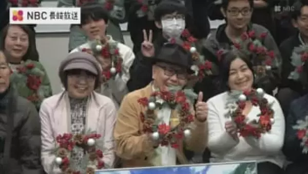 チェルシー金メダリスト石原和幸さん直伝　長崎・鳴滝高校でクリスマスリース作り 仕上がりは？