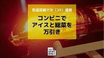 コンビニでアイスと総菜を万引きした疑いで20代の女逮捕