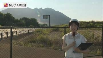【地震】島原市から中継　眉山の東側斜面が崩落 監視カメラで確認 けが人の情報なし