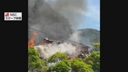 2階建て住宅から立ち上がる炎…長崎県東彼杵町で住宅火災（12日午前11時30分現在）