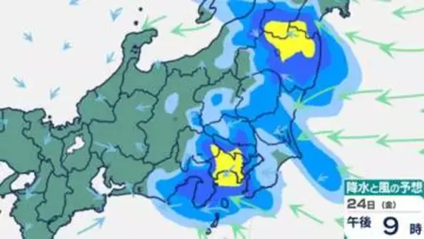 【関東・警報級大雨おそれ続く】23日午後〜夜遅くに激しい雷雨 「1時間50ミリ」滝のような雨と危険な暑さに警戒【雨風シミュレーション】