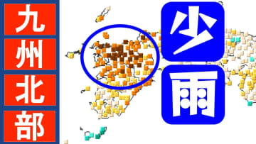 九州北部で「深刻な少雨」平年の3割以下も　山口、福岡、佐賀、長崎、熊本、大分　農作物・水管理に注意【気象庁】
