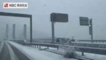 長崎で断続的に雪　長崎BPや高速道などで通行止め　強風のため空・海の便で欠航