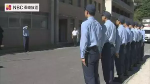 熊本地震 被災地で 空き巣被害防止のため警備活動　長崎県警「特別警備部隊」出発式