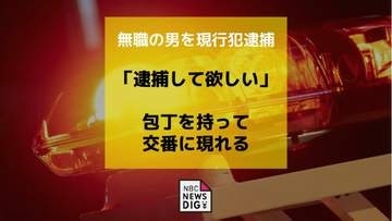 「逮捕してほしい」交番に包丁を持って現れた男を銃砲刀剣類所持の疑いで現行犯逮捕