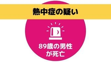 【速報】熱中症の疑いで89歳の男性が死亡　農作業に倒れたか