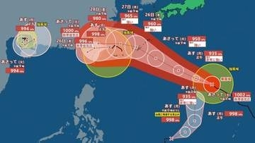 【トリプル台風】さらに台風のたまごも発生 台風18号は強い勢力で沖縄本島地方へ接近見込み 台風20号19号18号の今後の進路は
