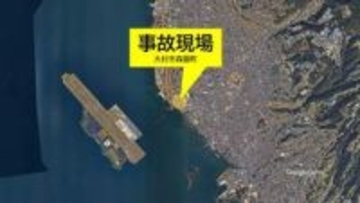 【速報】タクシーとバイクが側面衝突　20代男性が意識不明　大村市の長崎空港線