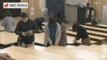 国公立大学前期日程試験を翌日にひかえ 長崎大学で試験場設営