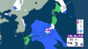 【東京】奥多摩に「大雪注意報」　23区も積雪のおそれ　雨雪シミュレーション(1時間ごと)