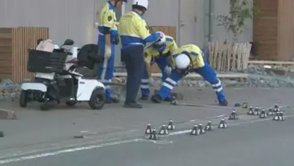 電動車いす80代女性死亡　現場は白線区分の「路側帯」　前から走って来たトラックと衝突　長崎・雲仙市