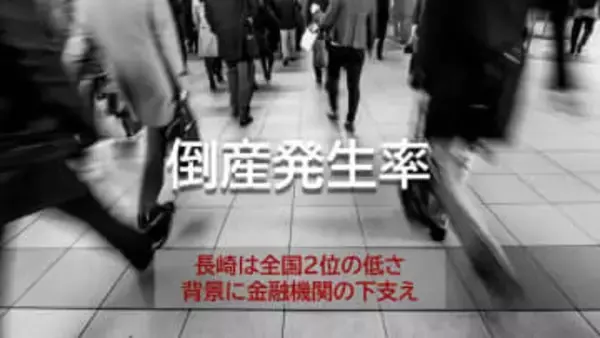 去年の倒産発生率が高水準になるも長崎県は全国2位の低さ　背景に金融機関による下支え
