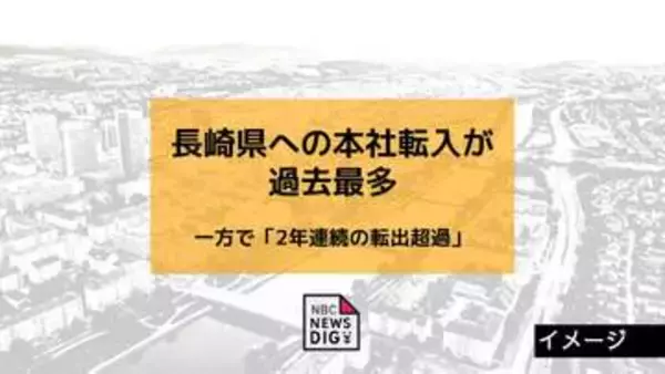 長崎県への本社転入が過去最多も「2年連続で転出超過」