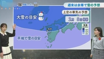 あす4日は立春　暦通り次第に寒さ和らぐ　週末は長崎の上空に“大雪の目安"-12度以下の寒気流入