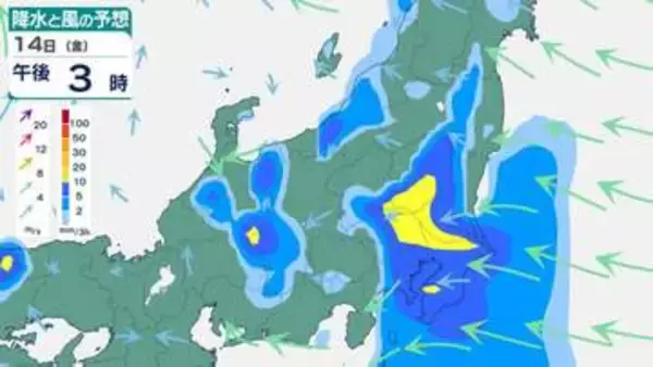 【関東大雨】東京で「レベル4土砂災害危険警報」発表の可能性、関東南部で時間雨量80ミリ「猛烈な雨」予想　千葉では観測史上1位の367ミリ【雨風シミュレーション】