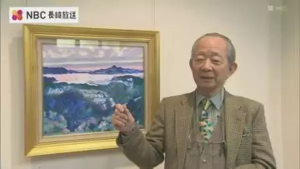 「山頂と雲の乱舞」を描く！長崎県出身画家・瀧口進氏　地元で個展開催