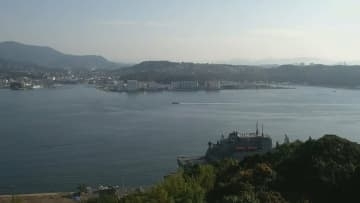 アメリカ海軍の原子力潜水艦「グリーンヴィル」佐世保入港