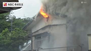 住宅火災で安否不明だった男性が無事見つかる ２階建ての住宅1棟全焼【長崎県佐世保市】