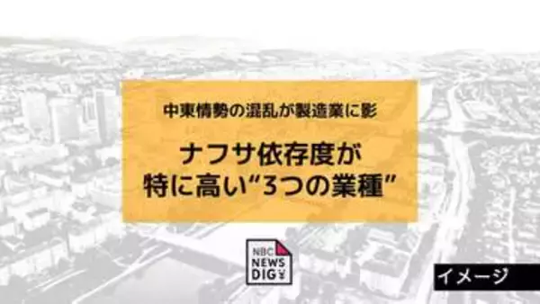 ナフサ依存度が特に高い“3つの業種” 中東情勢の混乱が製造業に影 高騰で強まる事業縮小の不安