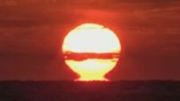 きょうは立冬　だるま太陽【長崎・五島】