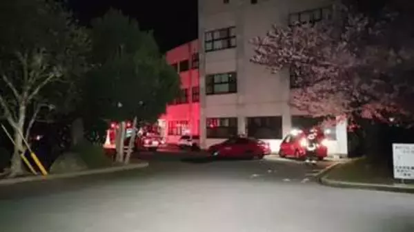 「【速報】高校のグラウンドで倉庫を焼く火事　通報から約15分後に鎮火【長崎・大村市】」の画像