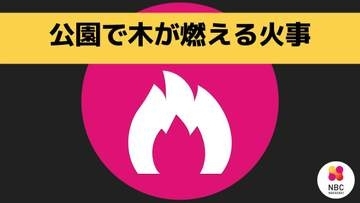 公園の木が燃える火事【長崎県 諫早市 宇都町】