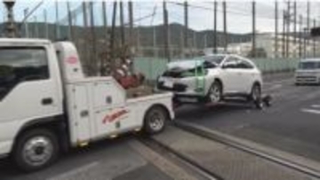 佐世保工業高校横の踏切で松浦鉄道の車両と電車が衝突　けが人なし